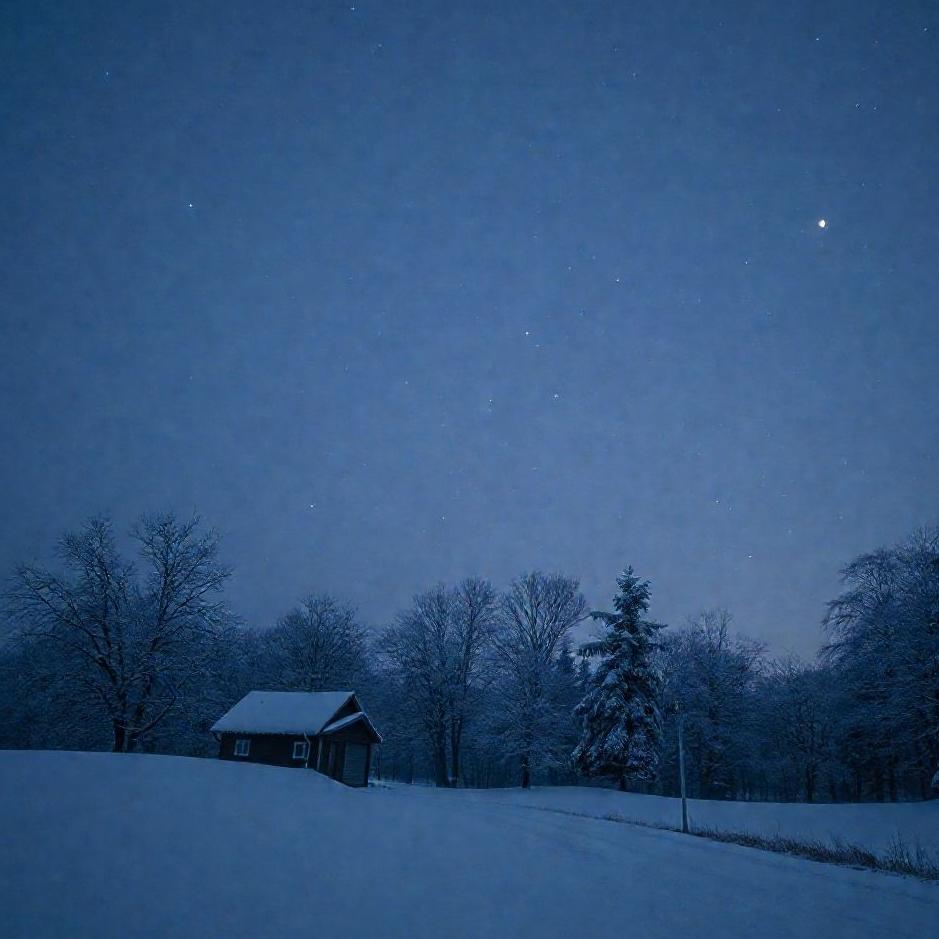 Dream : Snowy night in a dream