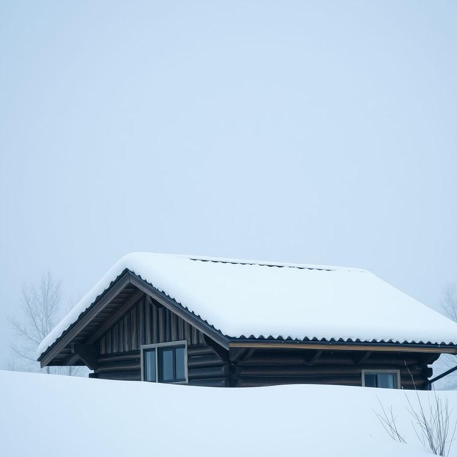 Dream : Snowy roof in a dream