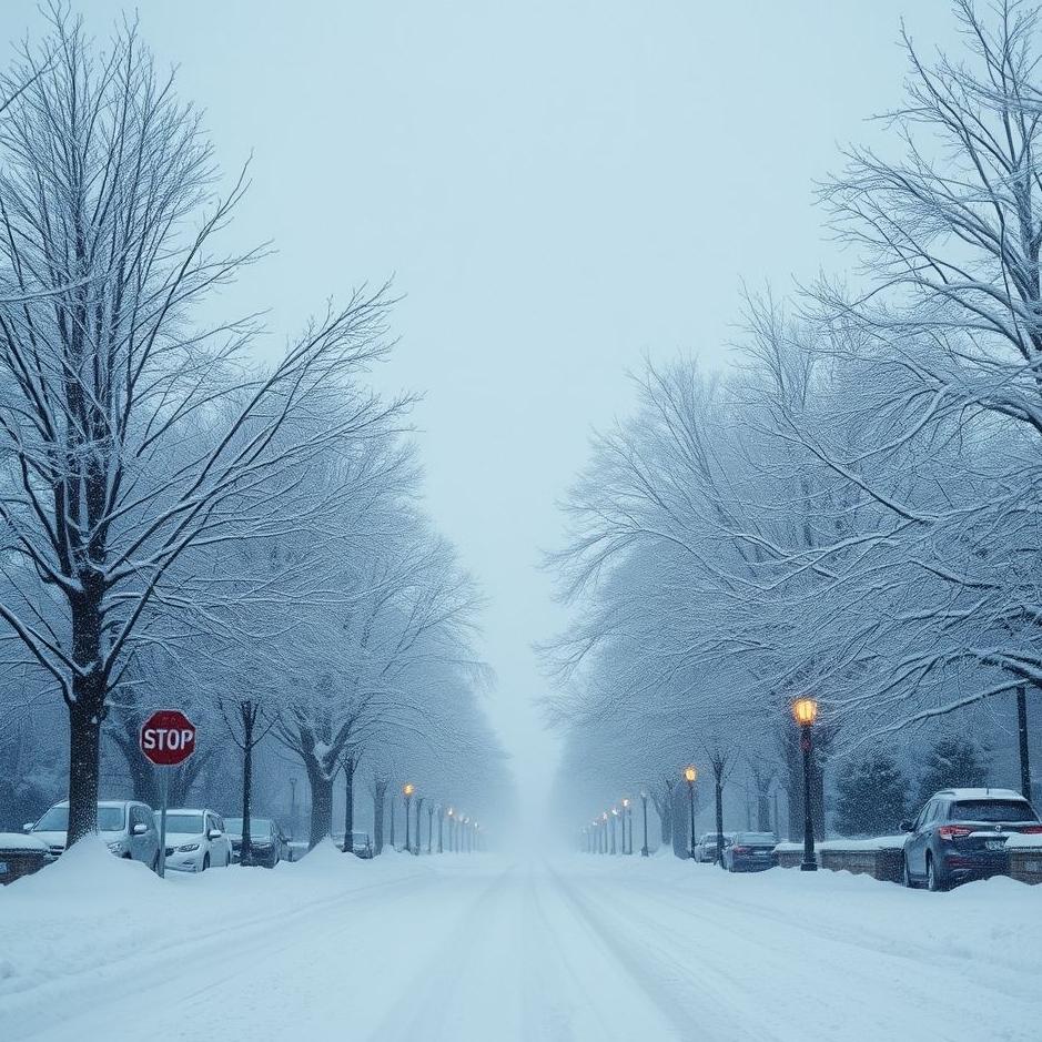 Dream : Snowy street in a dream