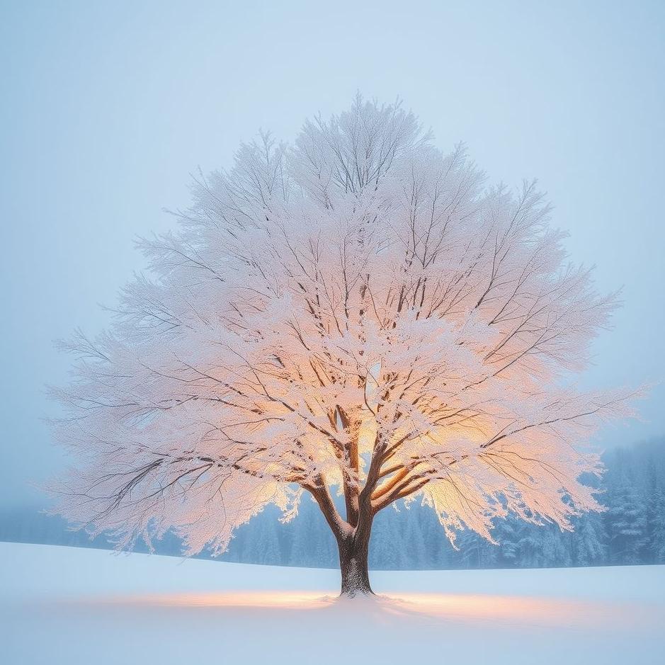 Dream : Snowy tree in a dream