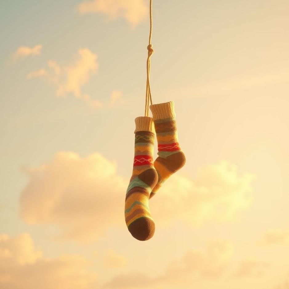Dream : Socks hanging on a rope in a dream