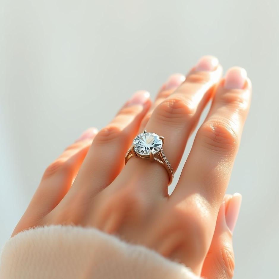 Dream : Solitaire ring on your middle finger in a dream