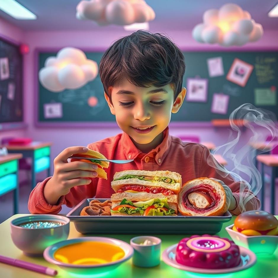 Dream : Something to eat at school in a dream