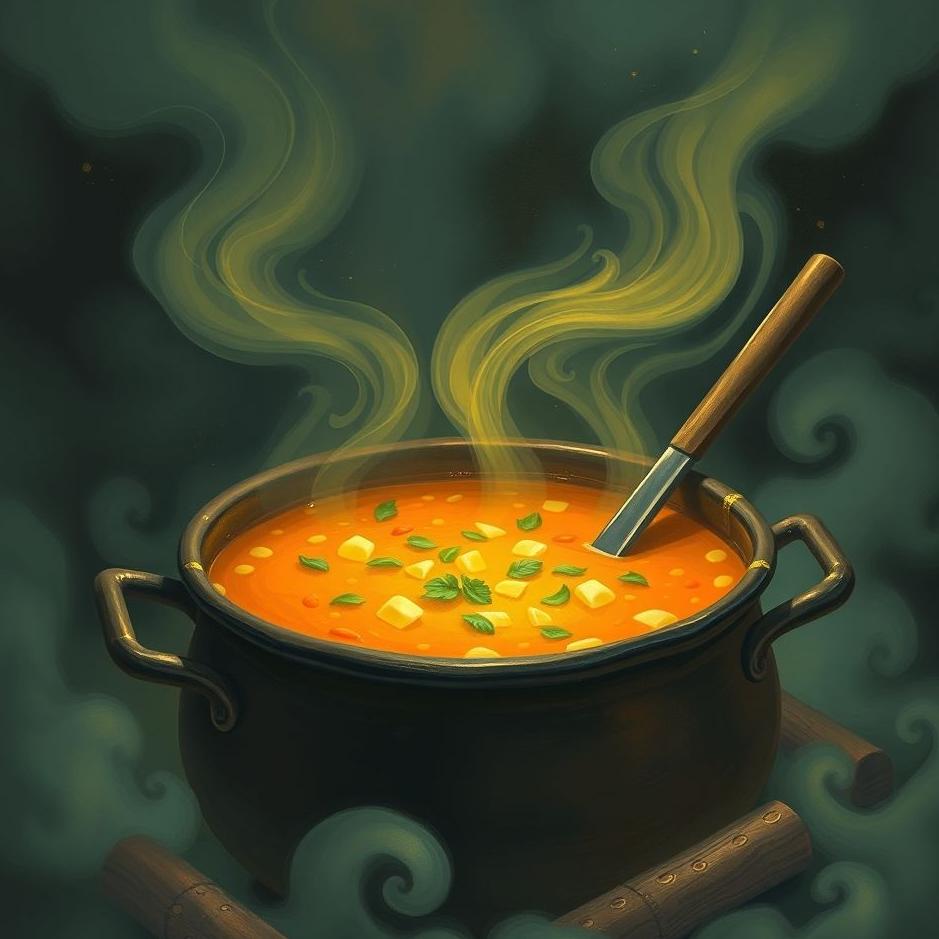 Dream : Soup in a cauldron in a dream