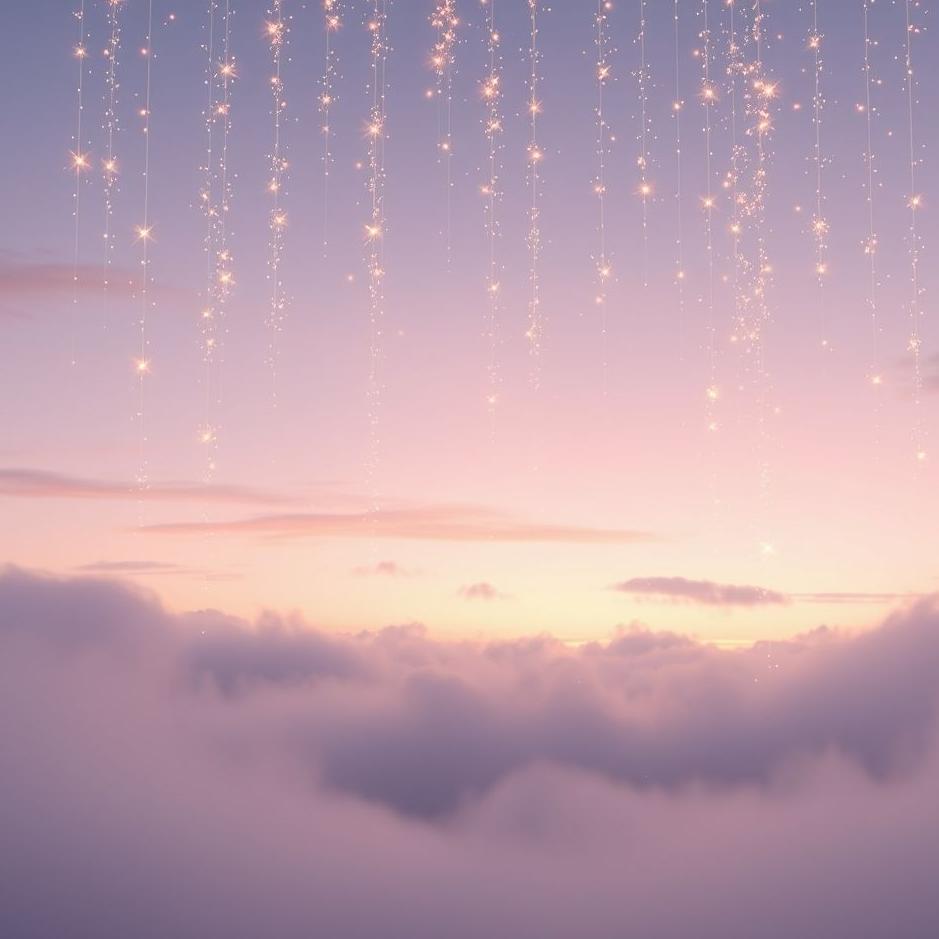 Dream : Sparks falling from the sky in a dream