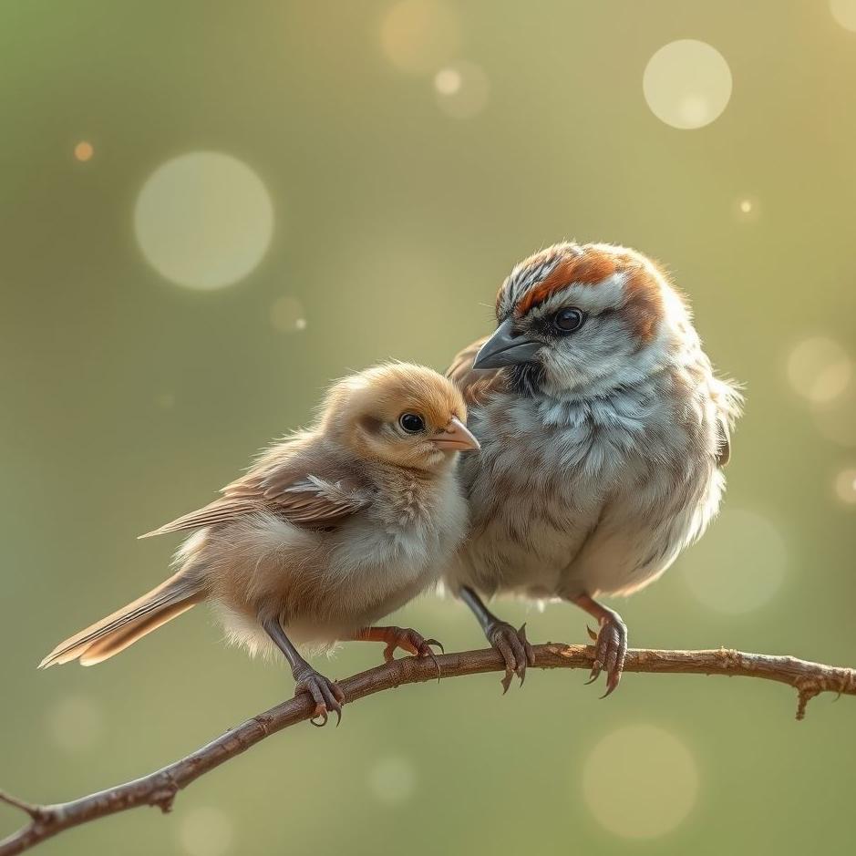 Dream : Sparrow and its chick in a dream