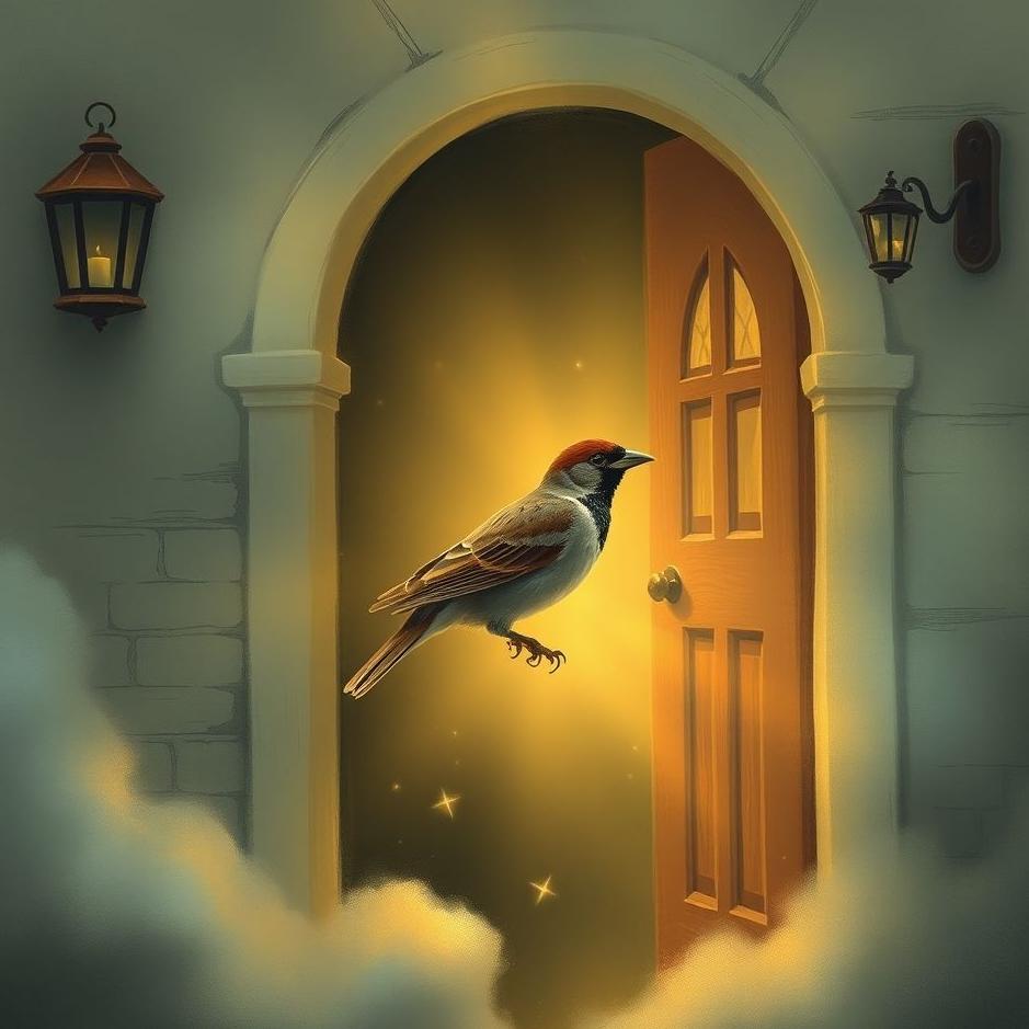 Dream : Sparrow bird entering the house in a dream