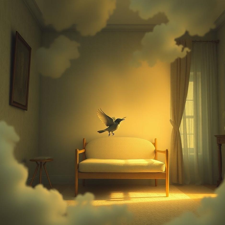 Dream : Sparrow entering a room in a dream