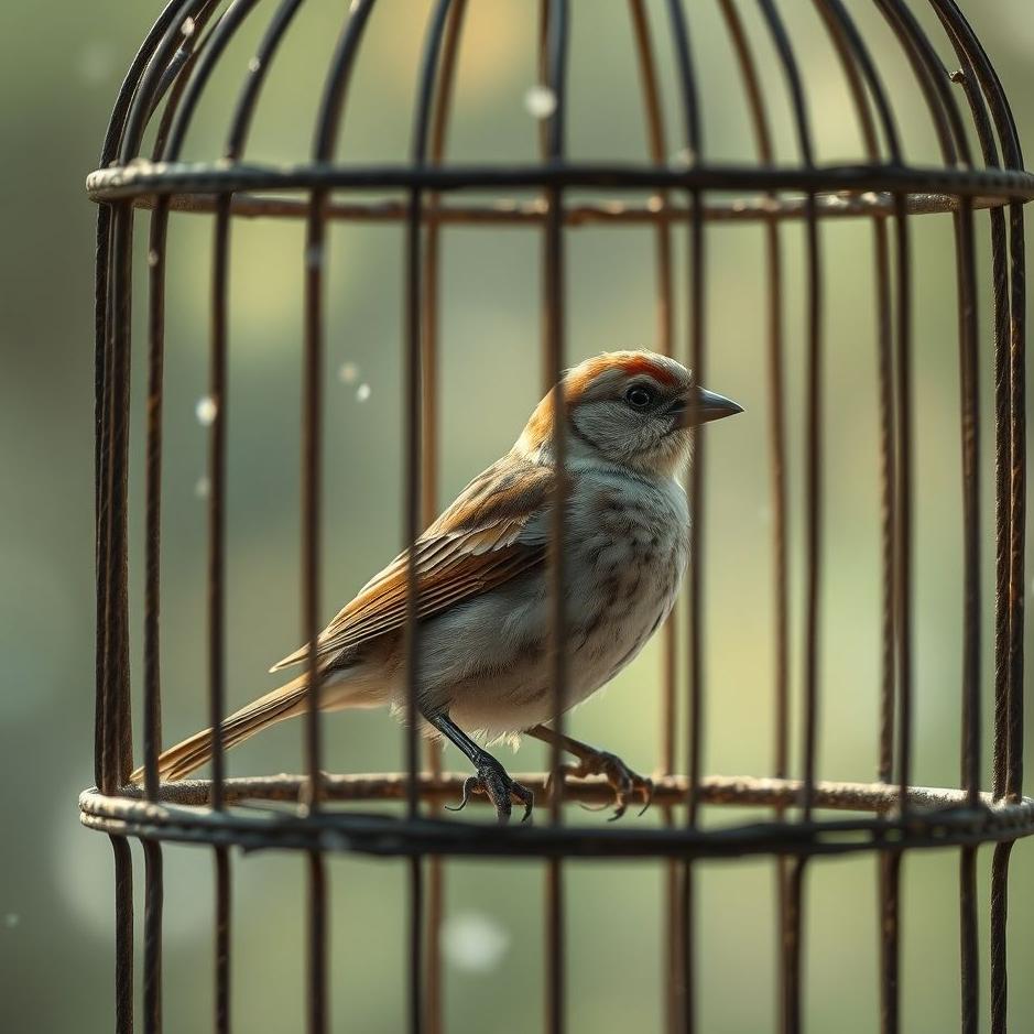 Dream : Sparrow in a cage in a dream