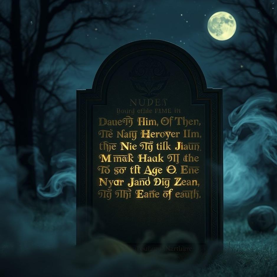 Dream : Spell on a grave in a dream