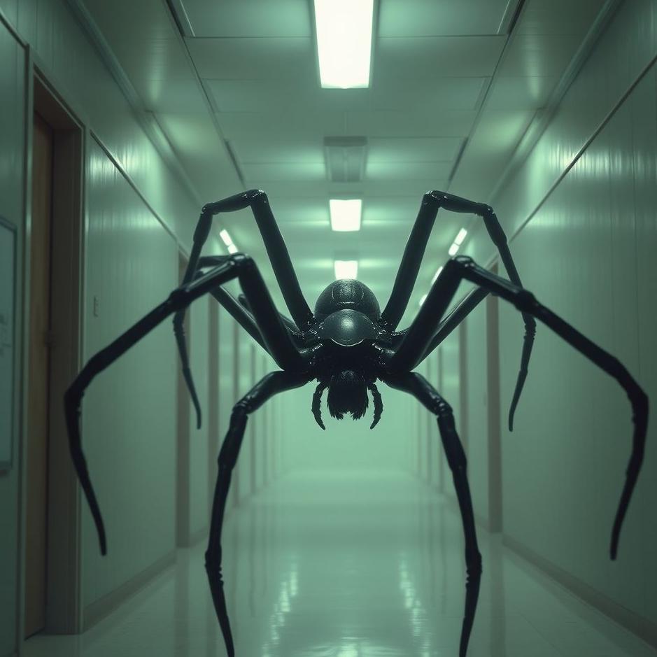 Dream : Spider in a school in a dream
