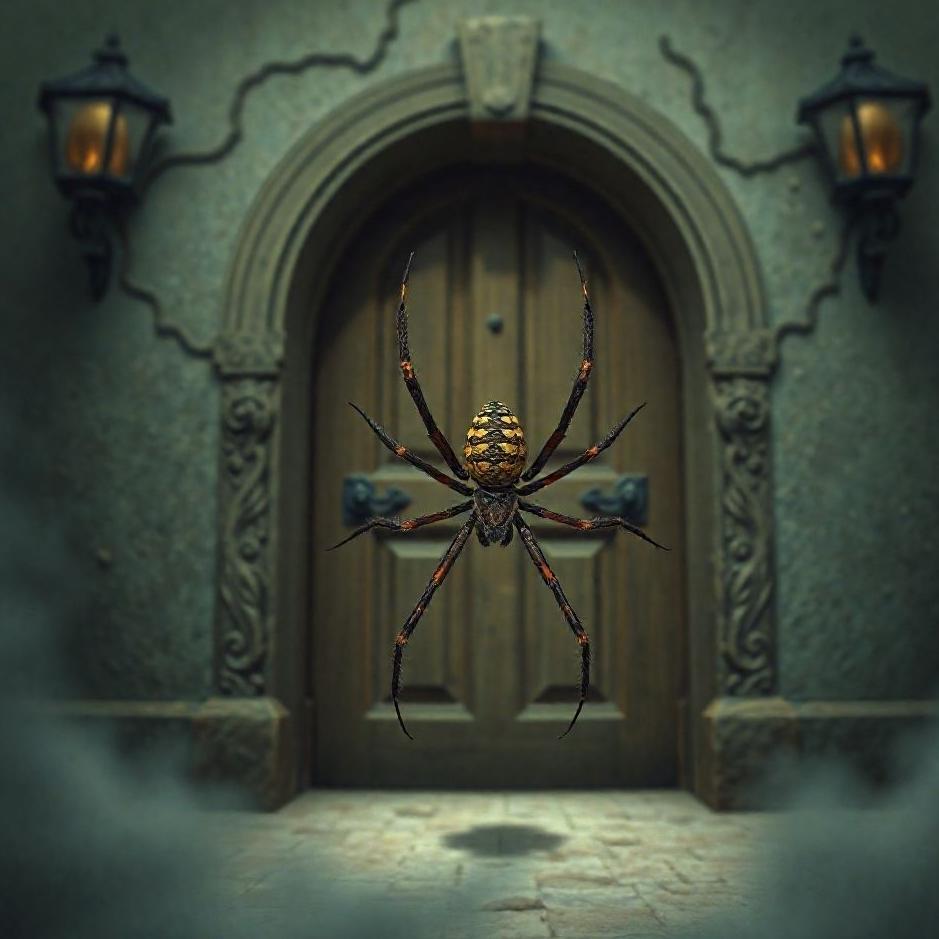 Dream : Spider in front of a door in a dream