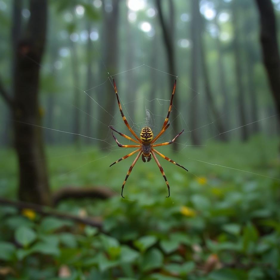 Dream : Spider in the forest in a dream