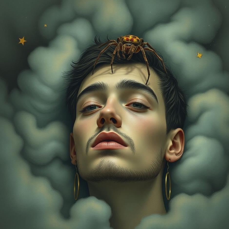 Dream : Spider on his head in a dream