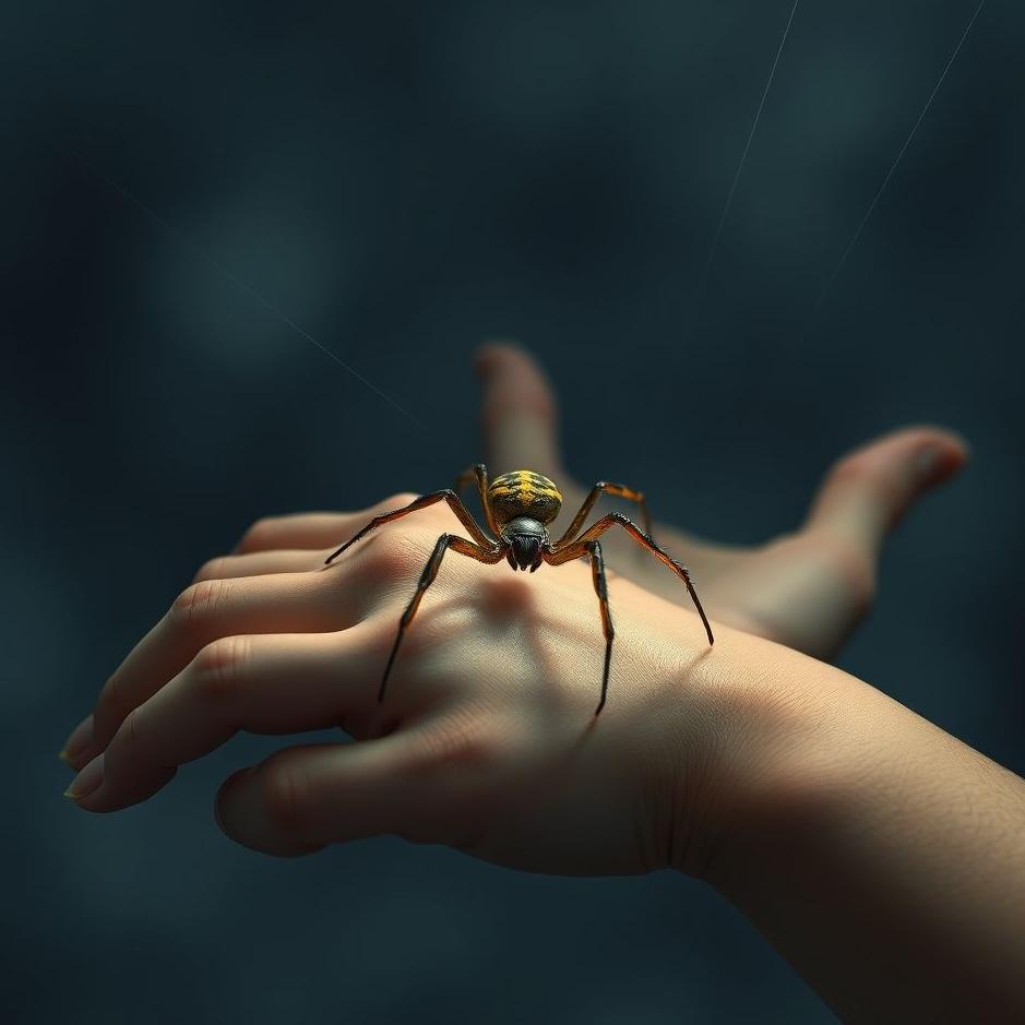 Dream : Spider sticking to your arm in a dream