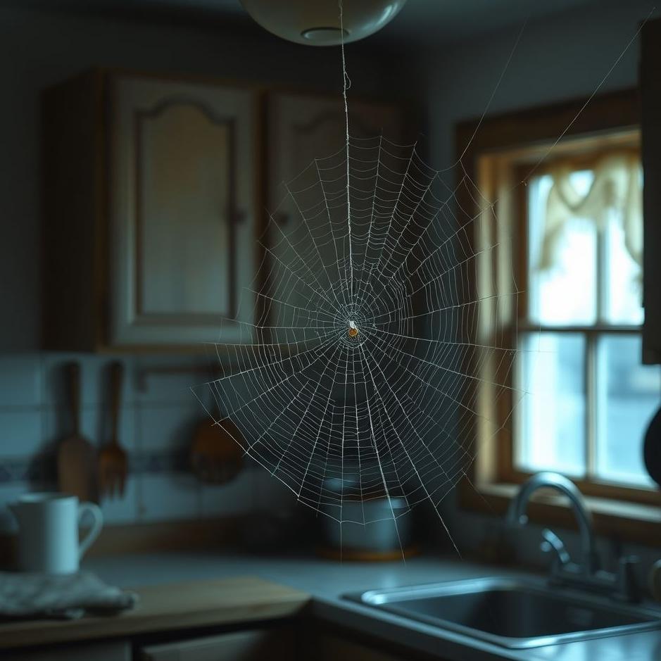Dream : Spider web in the kitchen in a dream