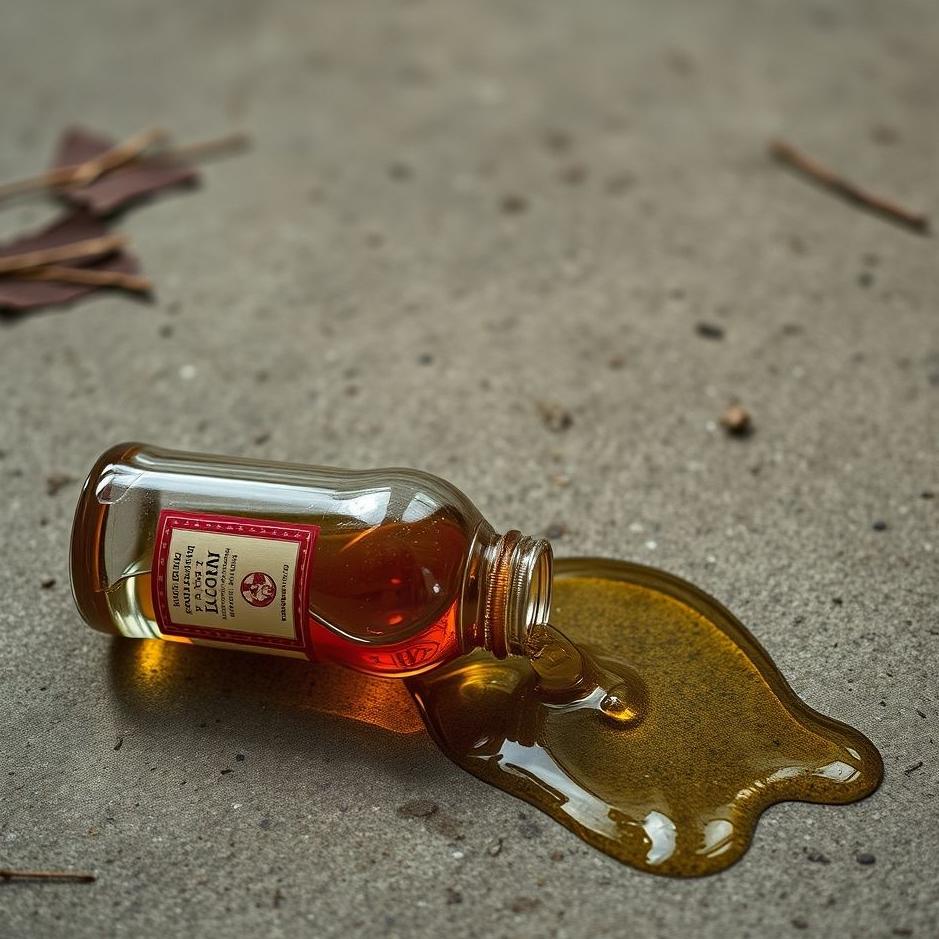 Dream : Spilling alcohol on the ground