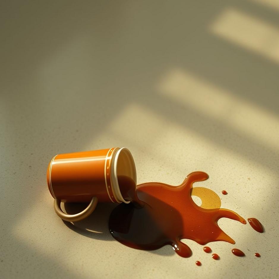 Dream : Spilling coffee on the ground in a dream