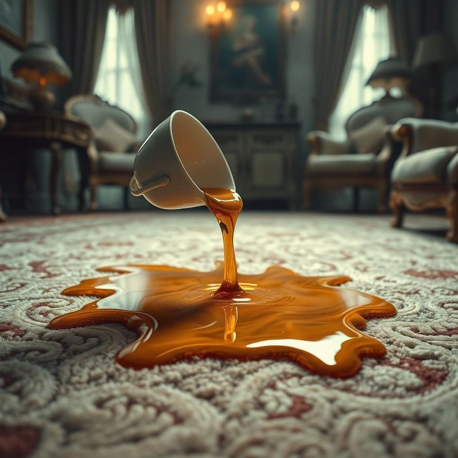 Dream : Spilling tea on the carpet in a dream