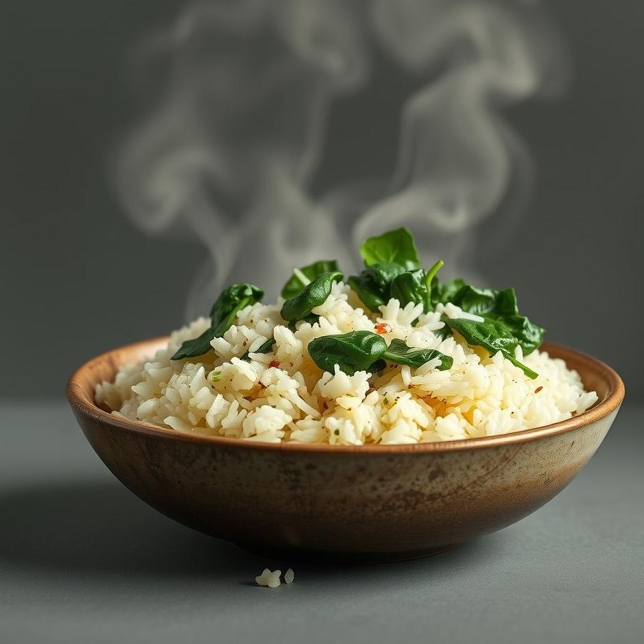 Dream : Spinach with rice in a dream