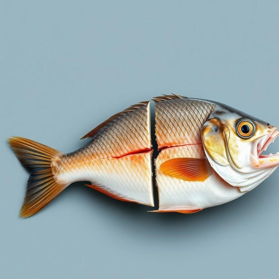 Dream : Splitting a fish in half