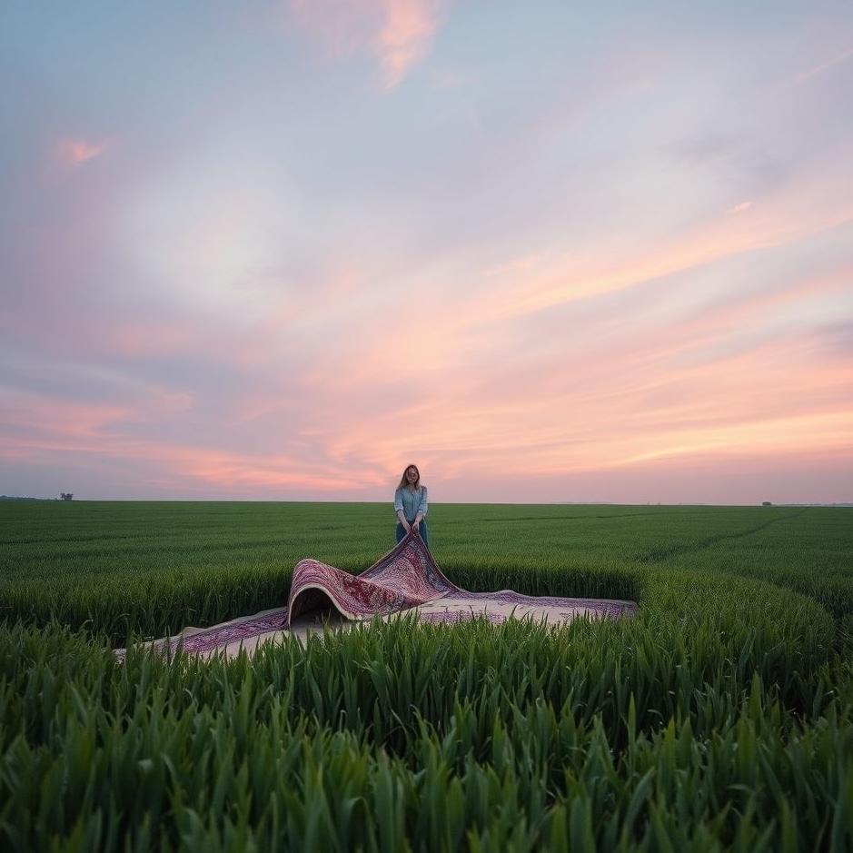 Dream : Spreading a carpet in a dream