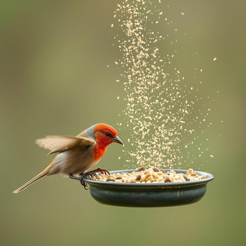 Dream : Sprinkling feed to birds in a dream