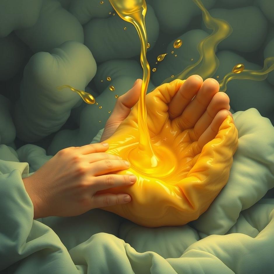 Dream : Squeezing a huge oil gland in your dream