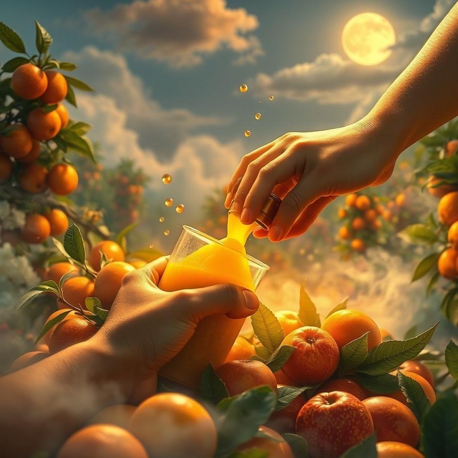 Dream : Squeezing fruit juice in a dream