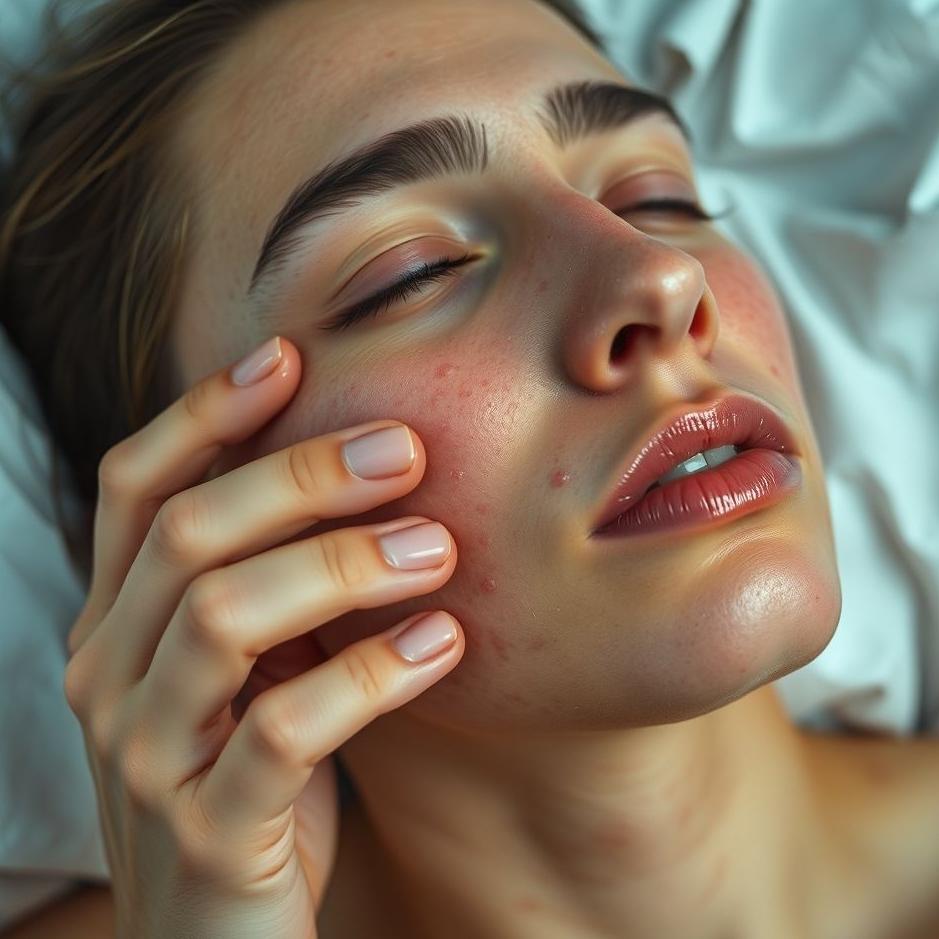 Dream : Squeezing inflamed acne in a dream