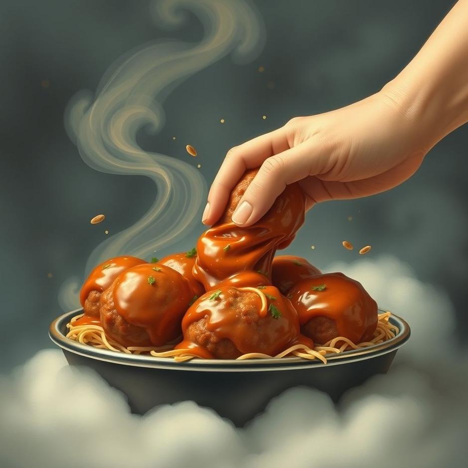 Dream : Squeezing meatballs in a dream