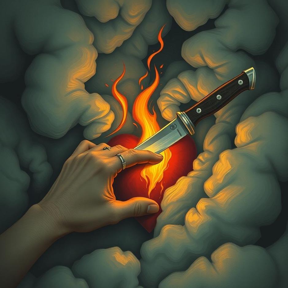 Dream : Stabbing a knife into the heart in a dream