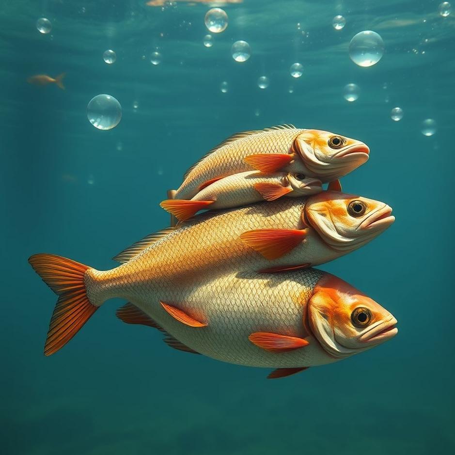 Dream : Stacked fish in a dream