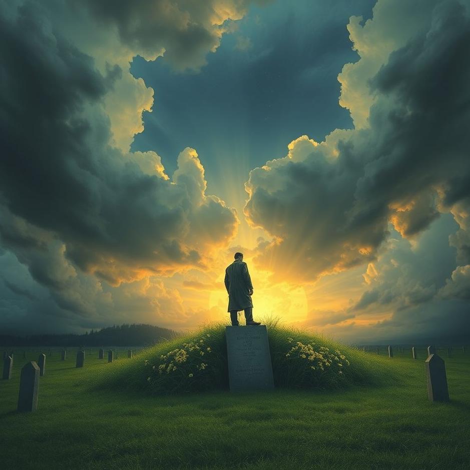 Dream : Standing at the head of one's own grave in a dream