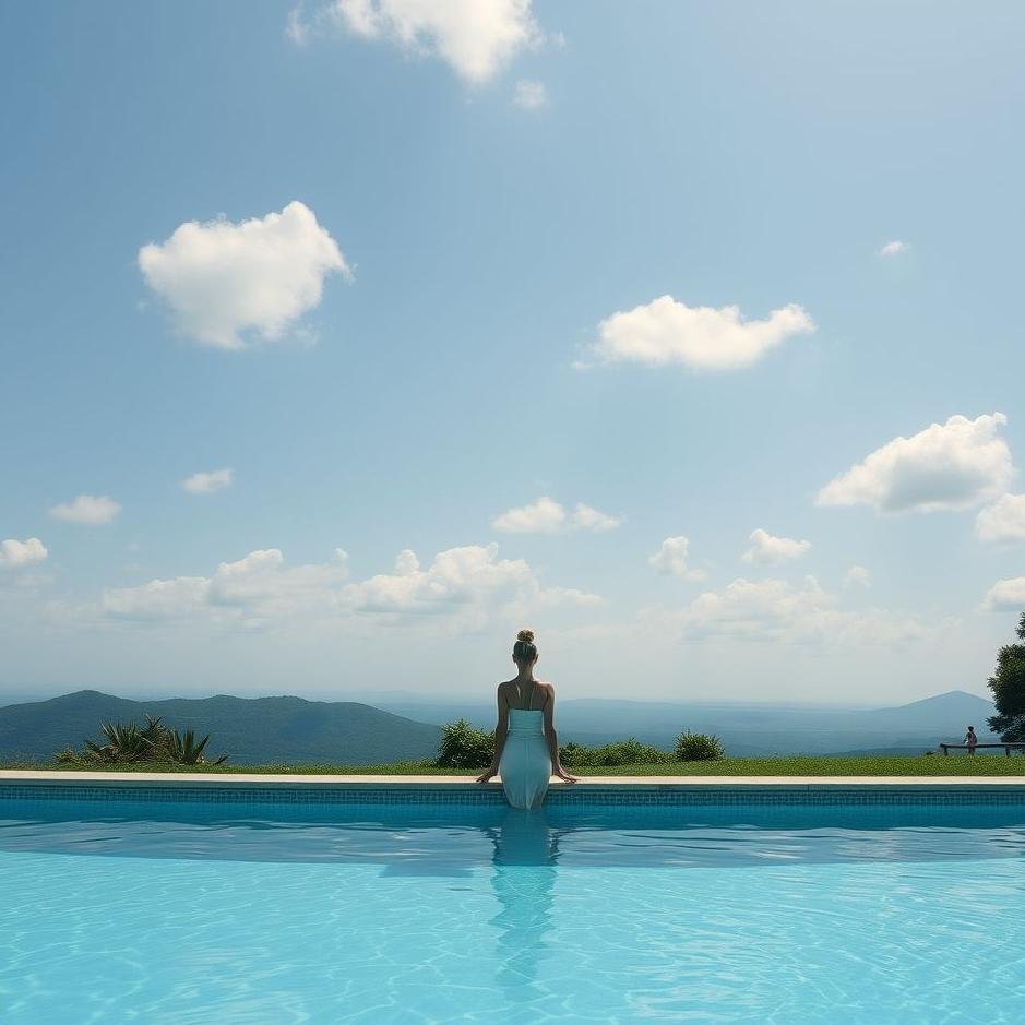 Dream : Standing by the pool in a dream