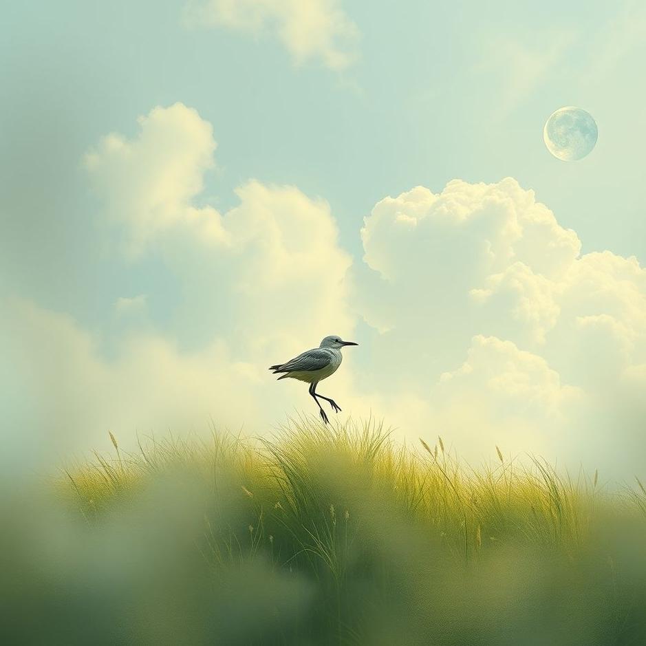 Dream : Standing like a bird in a dream