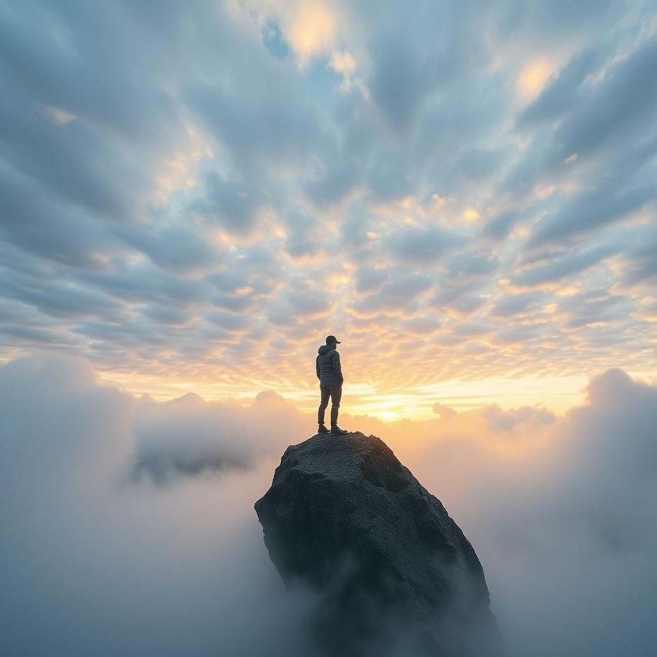 Dream : Standing on a rock in a dream