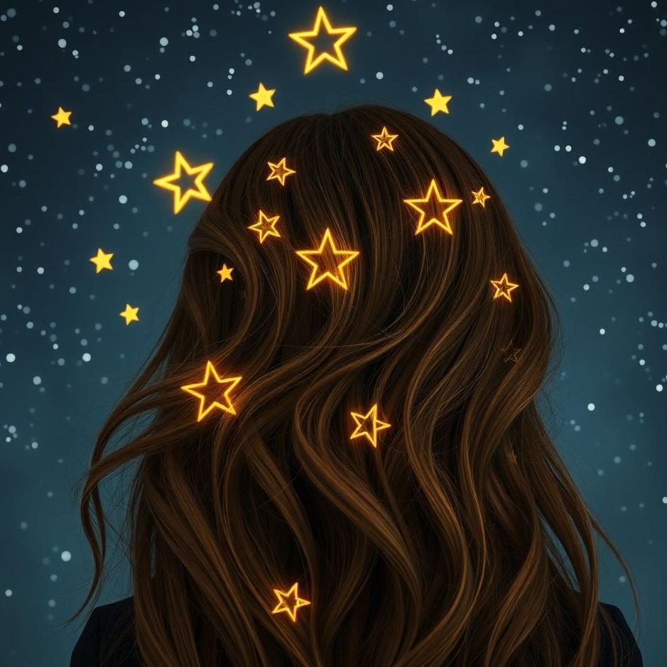 Dream : Stars in hair in a dream