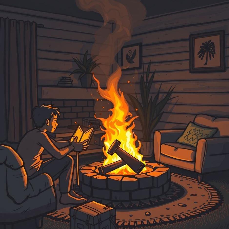 Dream : Starting a fire at home