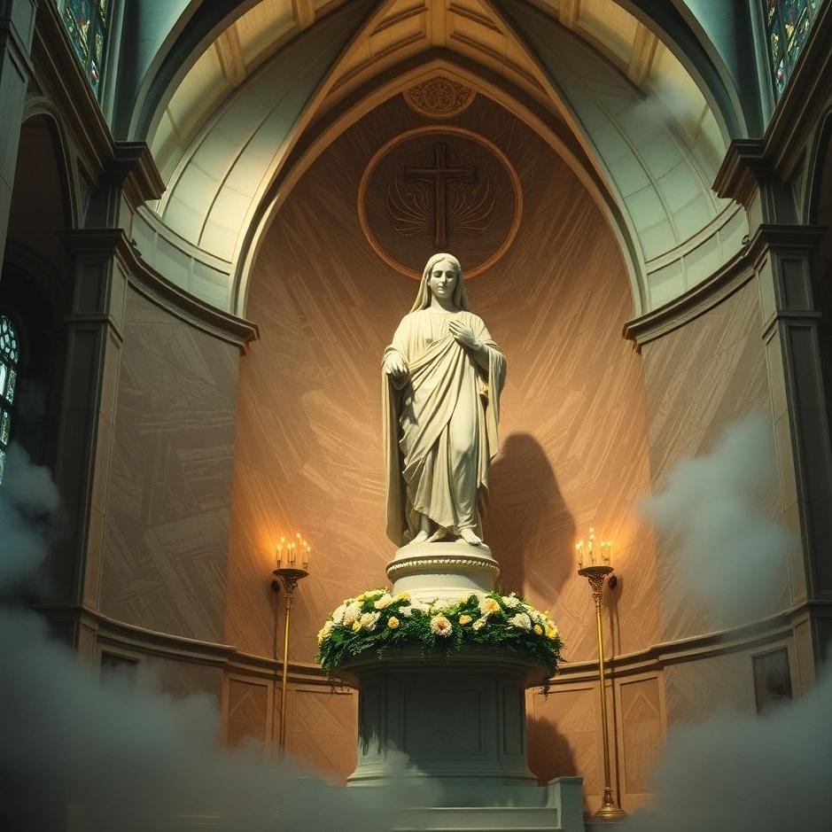 Dream : Statue in a church in a dream