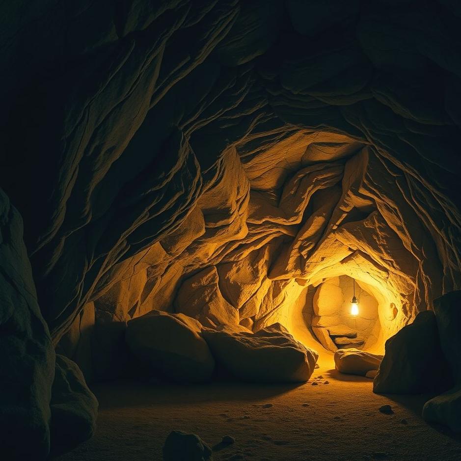Dream : Staying in a cave in a dream