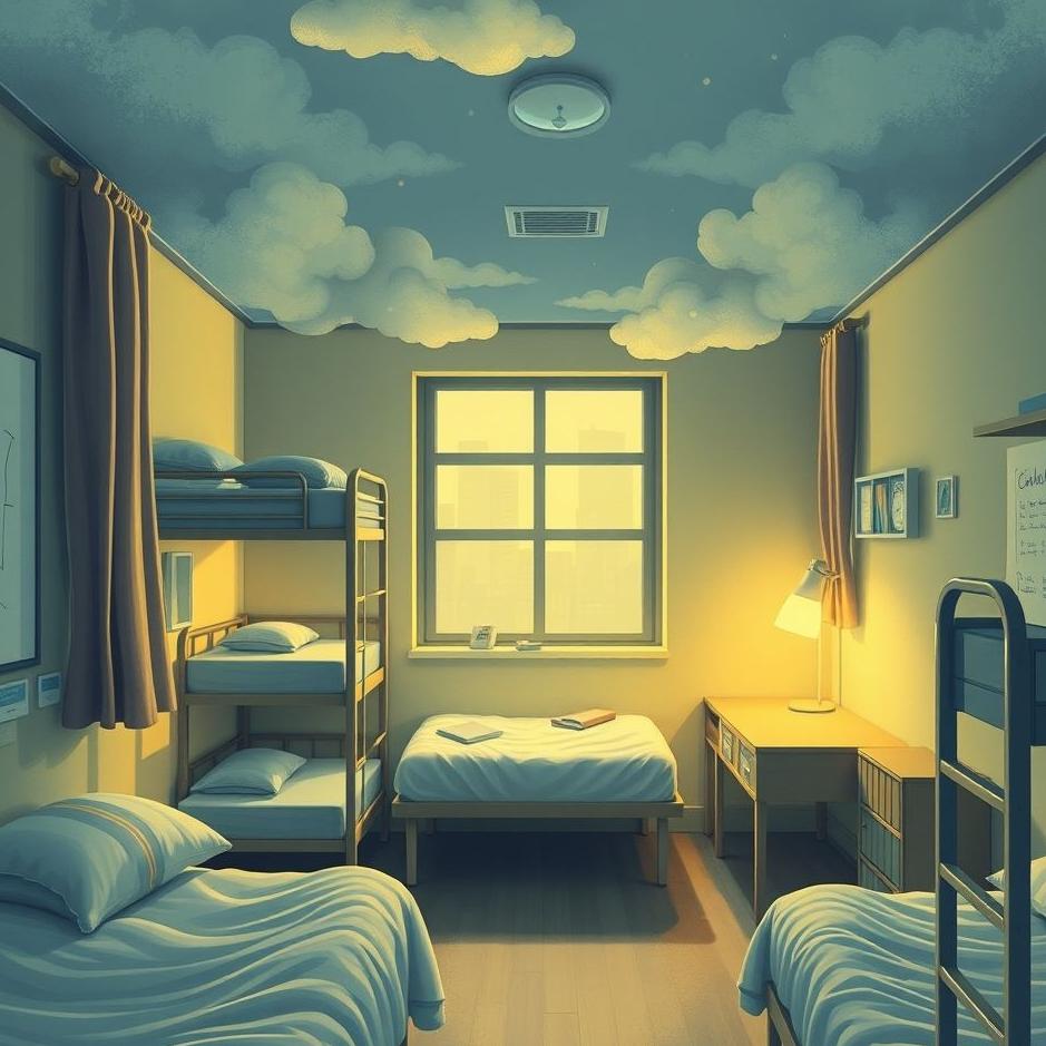 Dream : Staying in a school dormitory in a dream