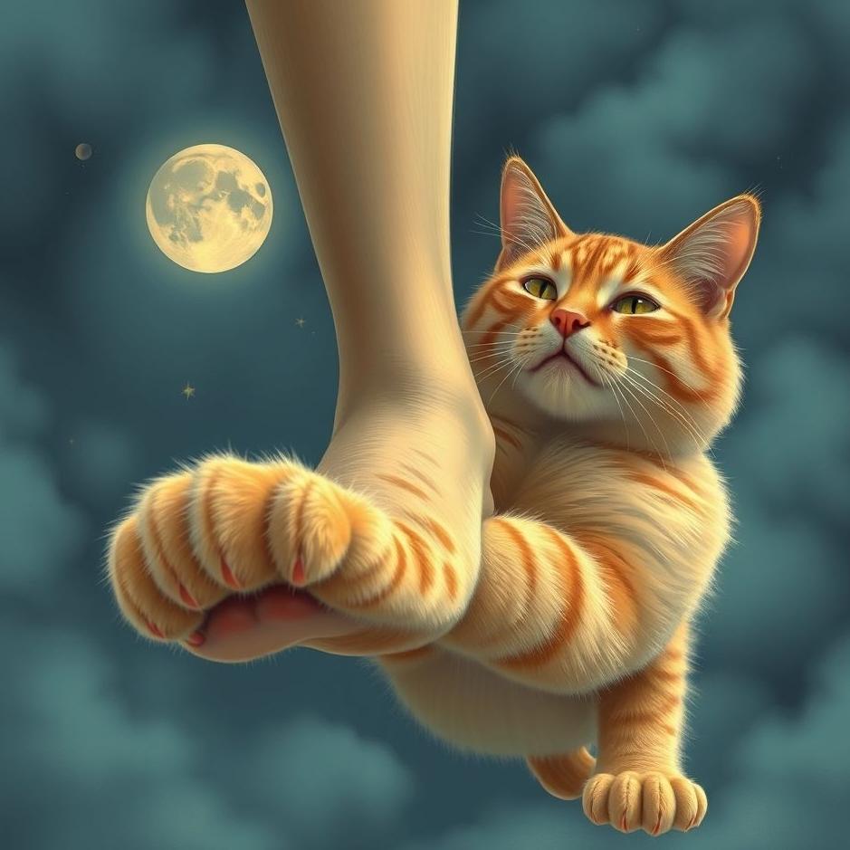 Dream : Stepping on a cat's foot in a dream