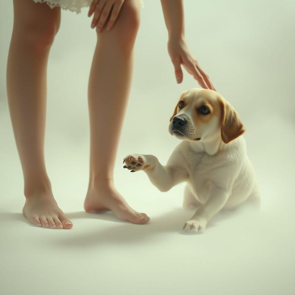 Dream : Stepping on a dog's foot in a dream