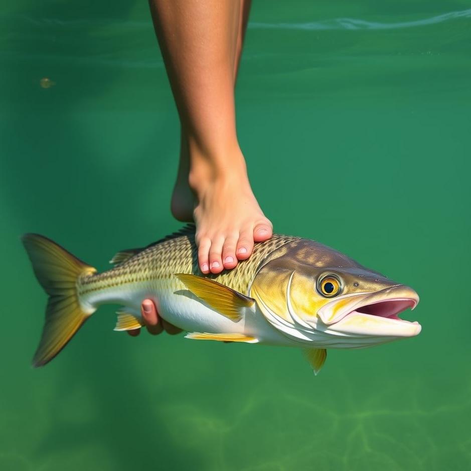 Dream : Stepping on a fish