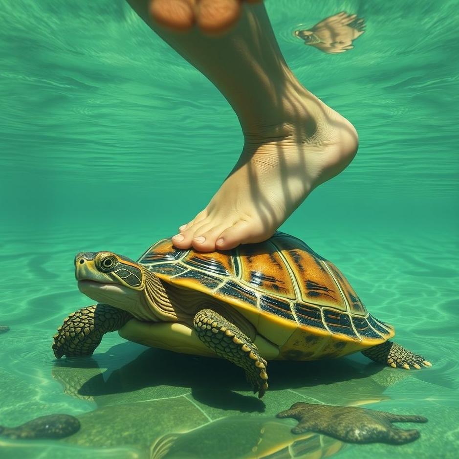 Dream : Stepping on a turtle in a dream
