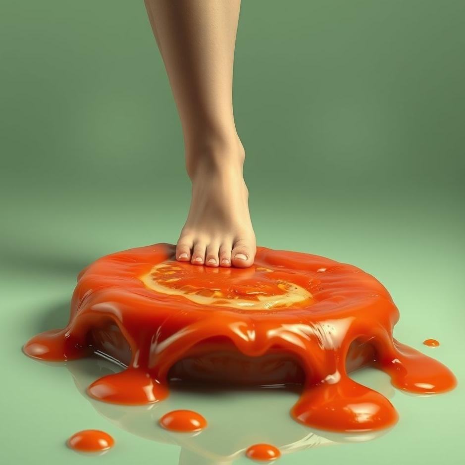 Dream : Stepping on tomato paste in a dream