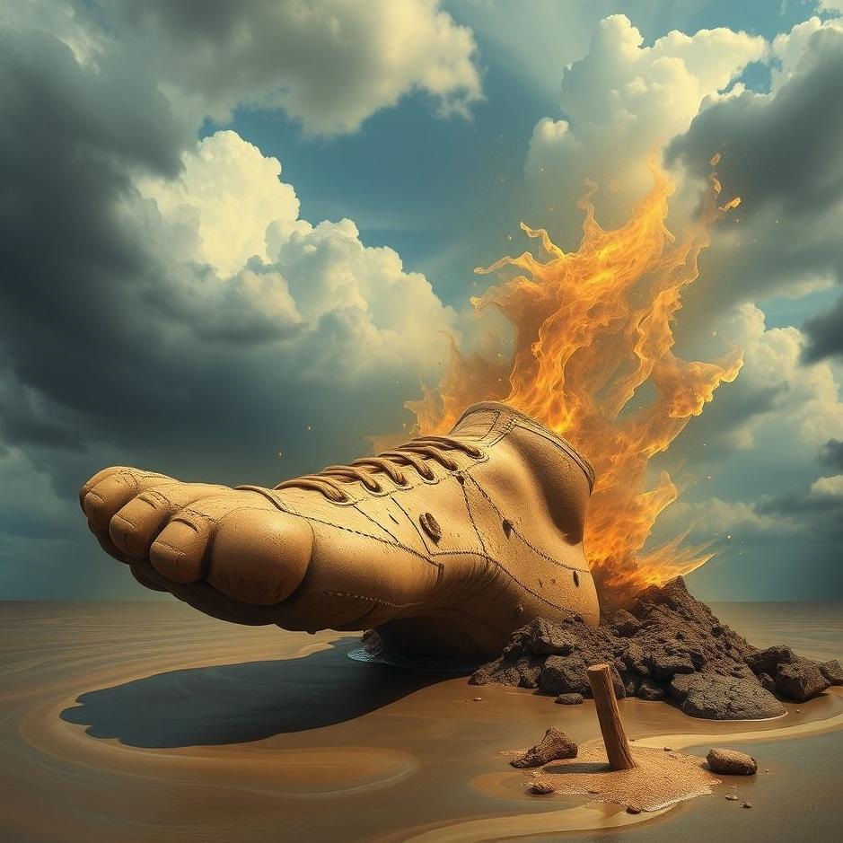 Dream : Stick the foot to mud in the dream