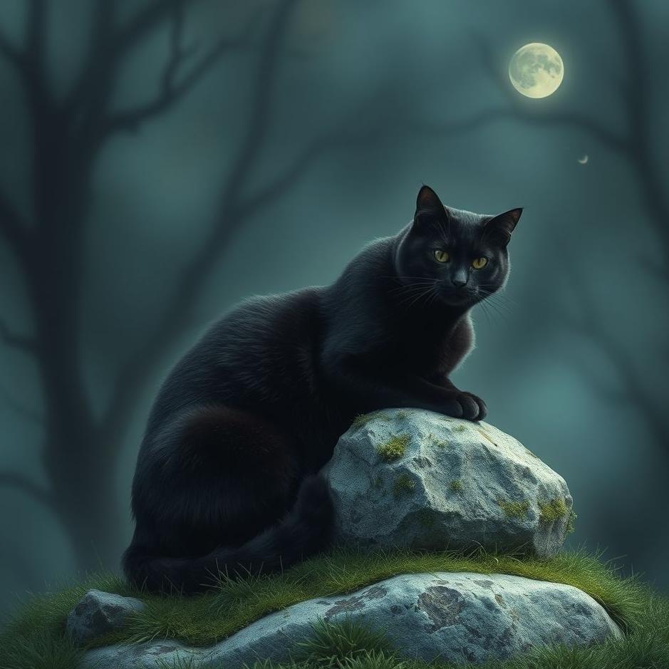Dream : Stone a black cat in a dream