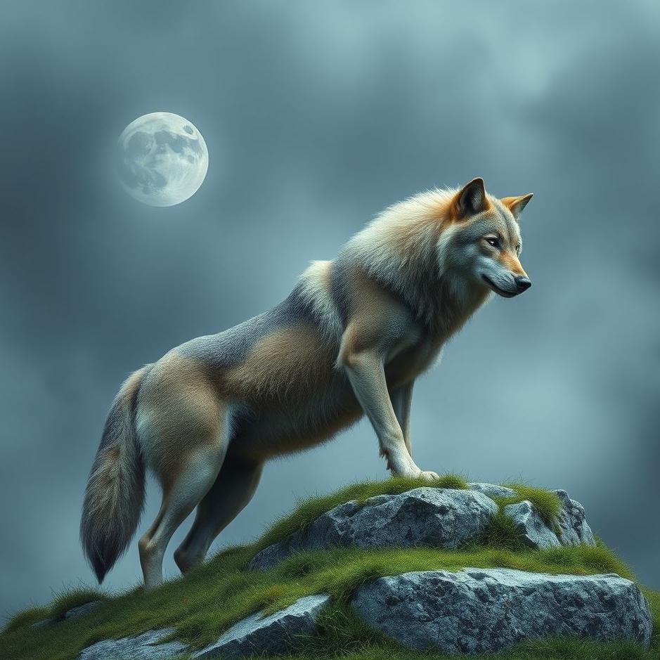 Dream : Stone a wolf in a dream
